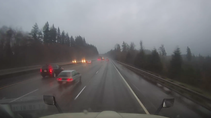 VIDEO: Suicidal car driver gets punished with a little highway ping pong
