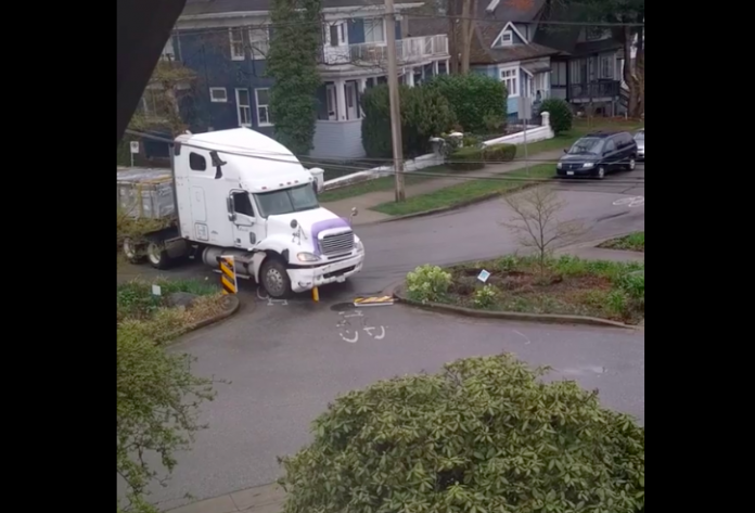 VIDEO: The struggle is really, really, really, real for this truck driver