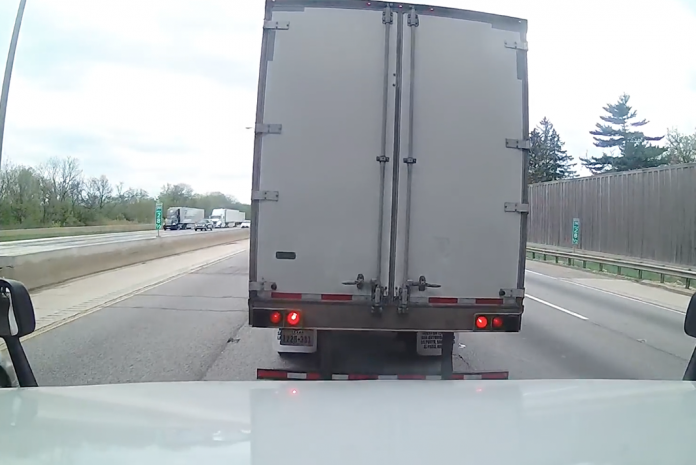 VIDEO: Trucker vs. trucker brake check causes chaos on Chicago interstate