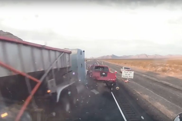 Nevada Highway Patrol releases dash cam of deadly truck crash on US 93