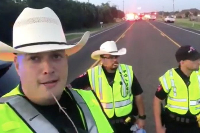 Texas cops have a message for the guy who walked past a hazmat crash with a lit cigarette