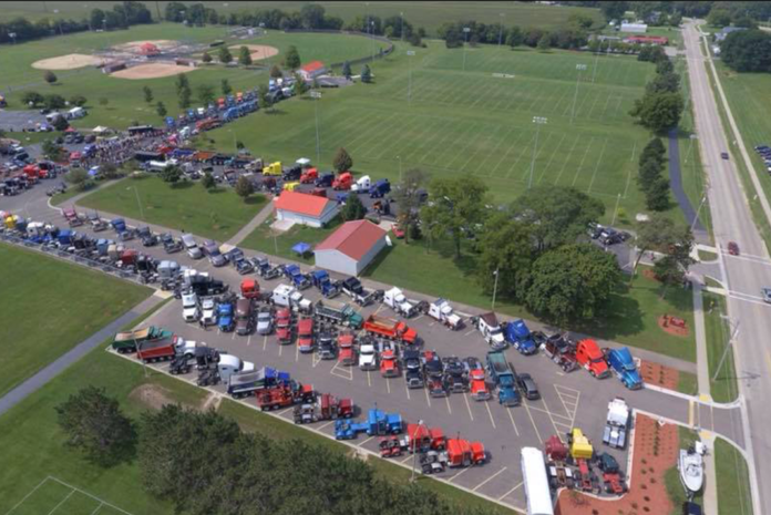 Hundreds of truckers turn out to make boy's dreams come true