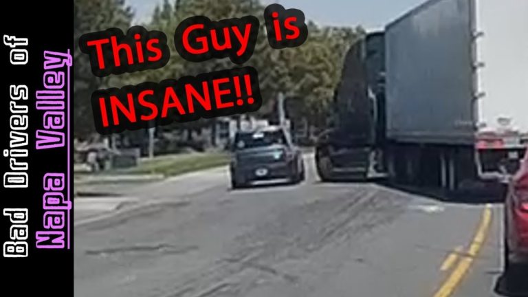 VIDEO: Impatience nearly kills SUV driver who can’t wait for a truck to turn