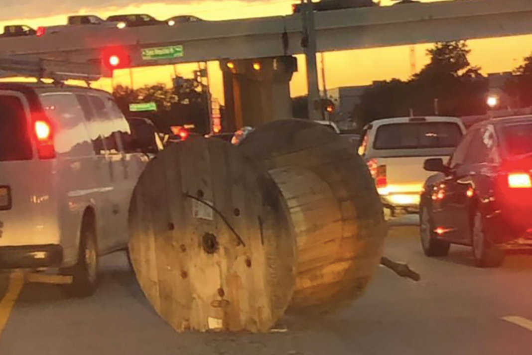 It happened again: 5th spool rolls onto Houston highway in last 2 months