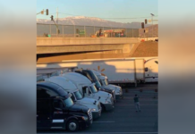 CHP lines up semis under bridge to save woman threatening to jump