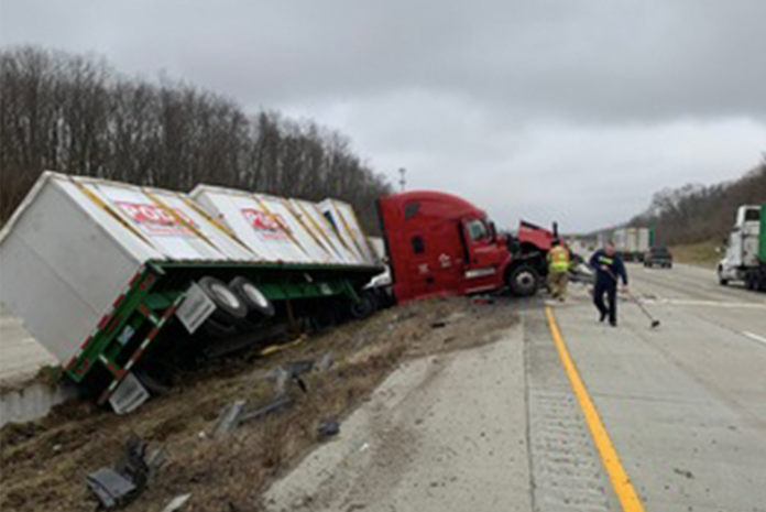 Trucker crashes into median after choking on chocolate candy