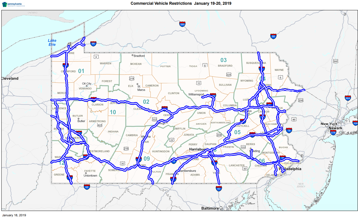 Pennsylvania Toll Roads Map - World Map