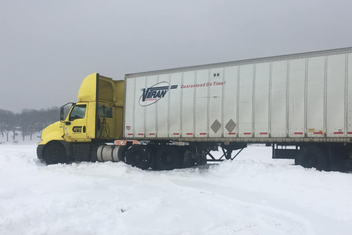 GPS leaves truck driver stuck on frozen lake