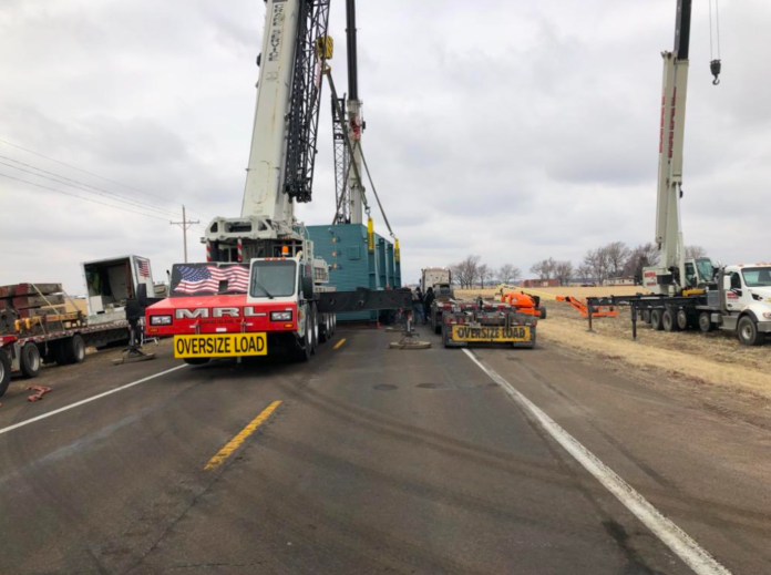 Oversize Load Snaps Trailer That Was Carrying It