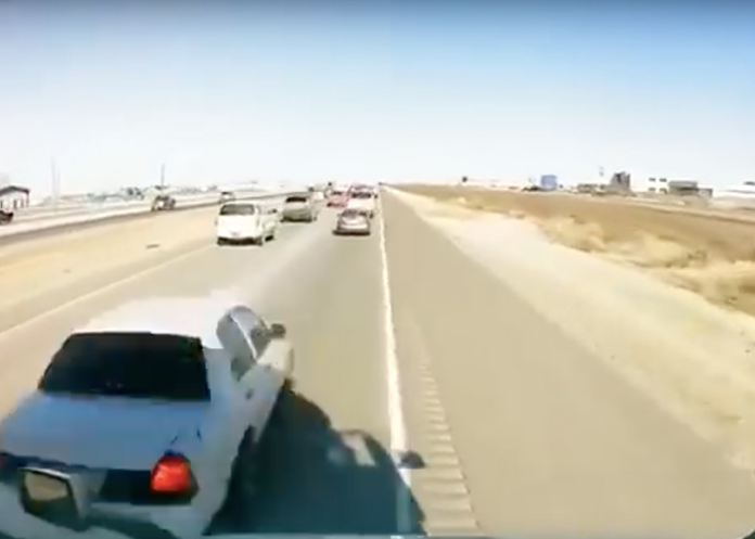Trucker's last second save prevents possibly catastrophic pileup