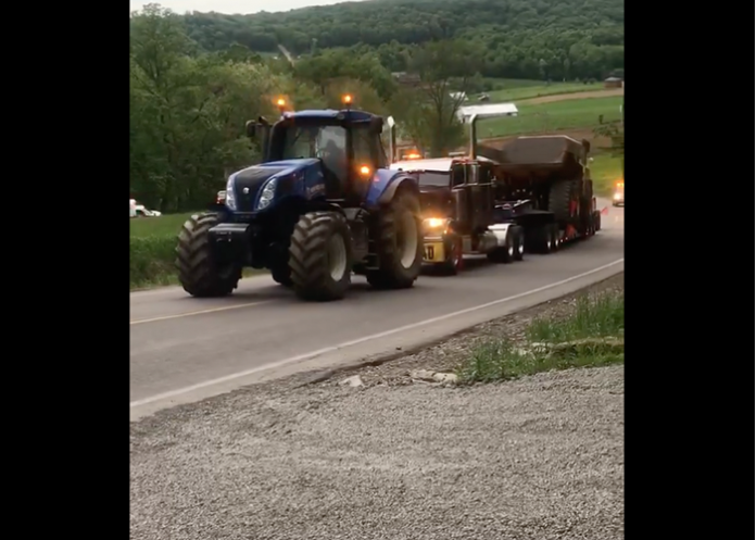 Local Farmer Helps Oversized Load Driver