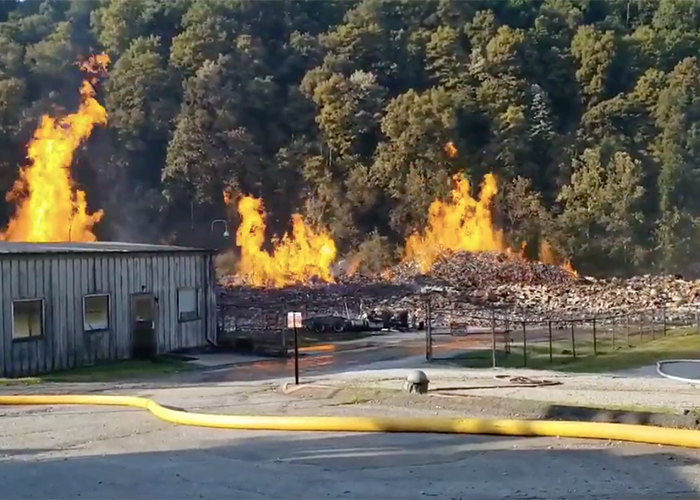 Huge fire at Jim Beam warehouse destroys thousands of barrels of whiskey