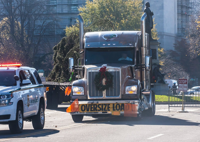 The U.S. Capitol Christmas tree was safely delivered this week -- thanks to a team of law enforcement and truckers.