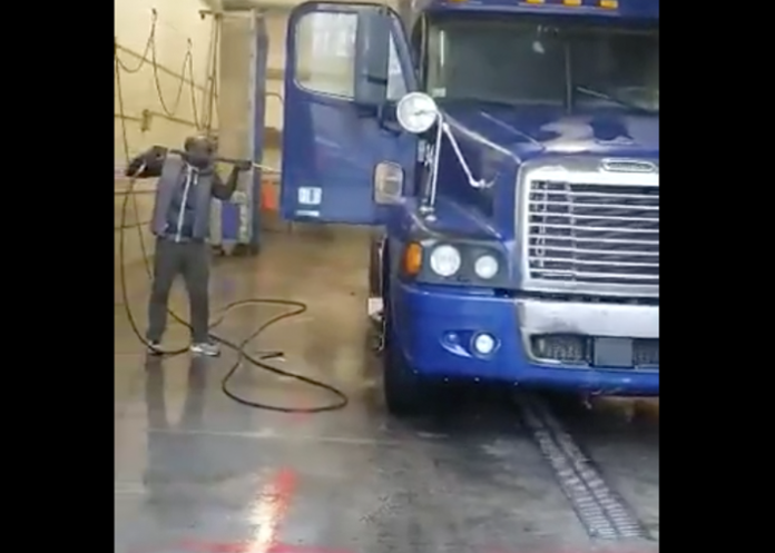 Washing A truck
