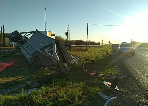 Train Whacks Stuck Truck Off Tracks In Wild Video