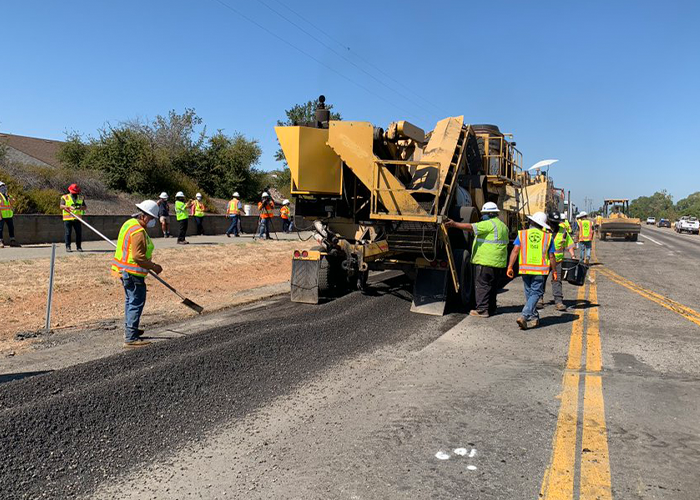 This California highway is being repaved using thousands of recycled plastic bottles