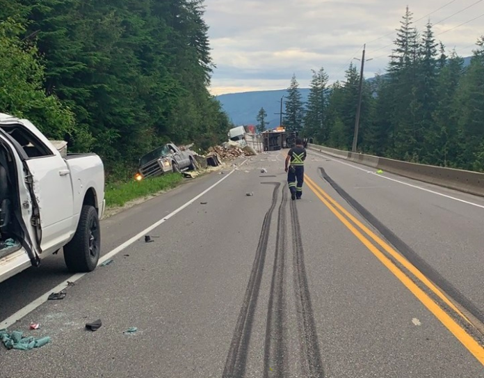 Trucker charged following six vehicle smash-up caught on dash cam