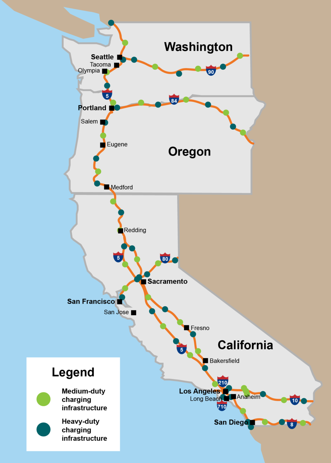 Electric semi trucks are coming, & the West Coast has a plan