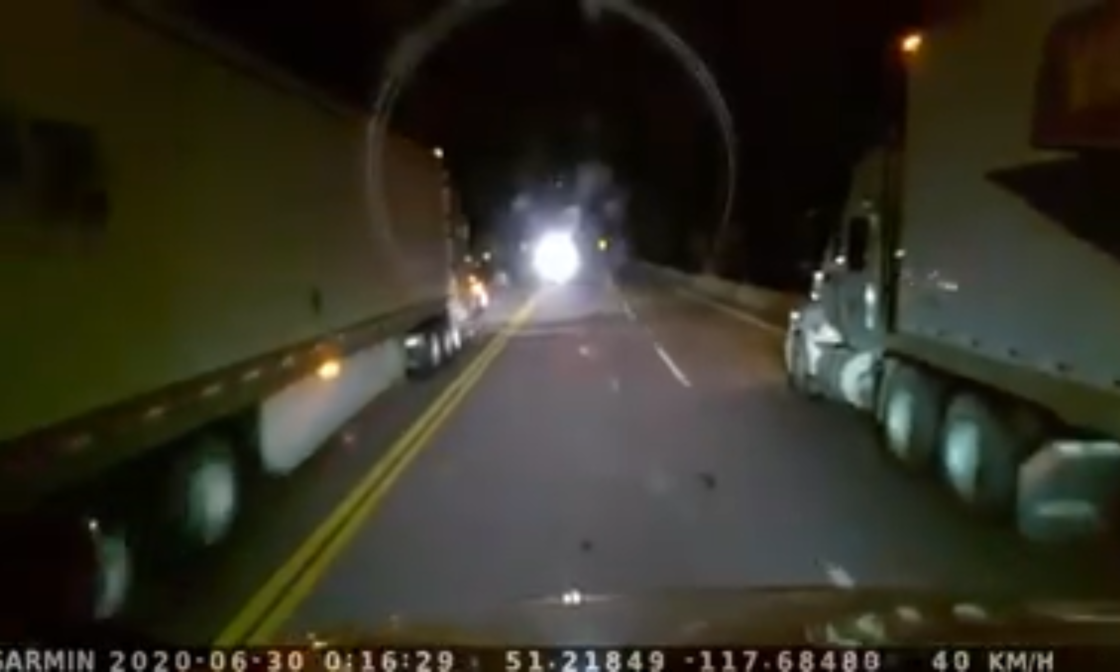 VIDEO: This Semi’s risky pass is a heart-stopping close call