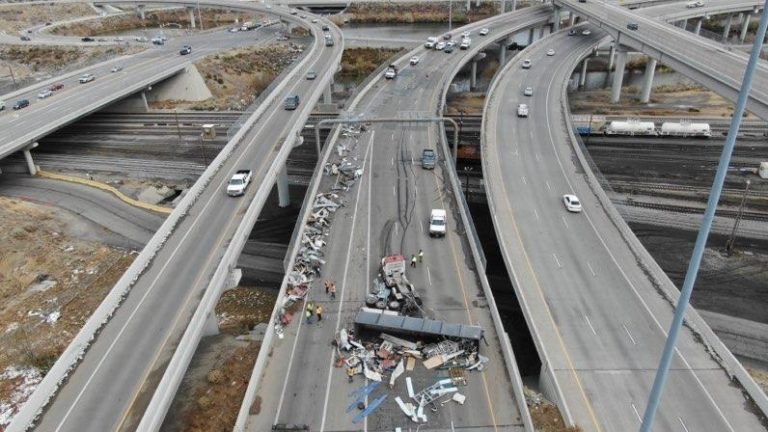 UHP: Scrap metal spill shut down Salt Lake City interstate thanks to “driver error”