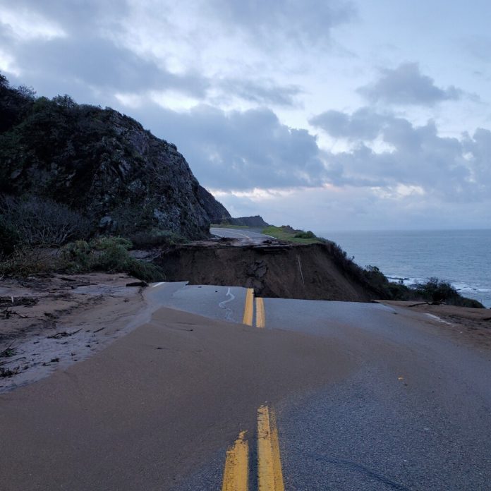 Portion Of California S Highway 1 Washed Away In Major Storm
