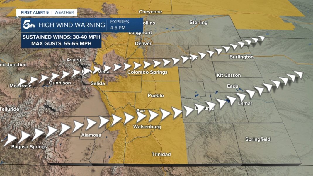 High Wind Warning issued in Colorado