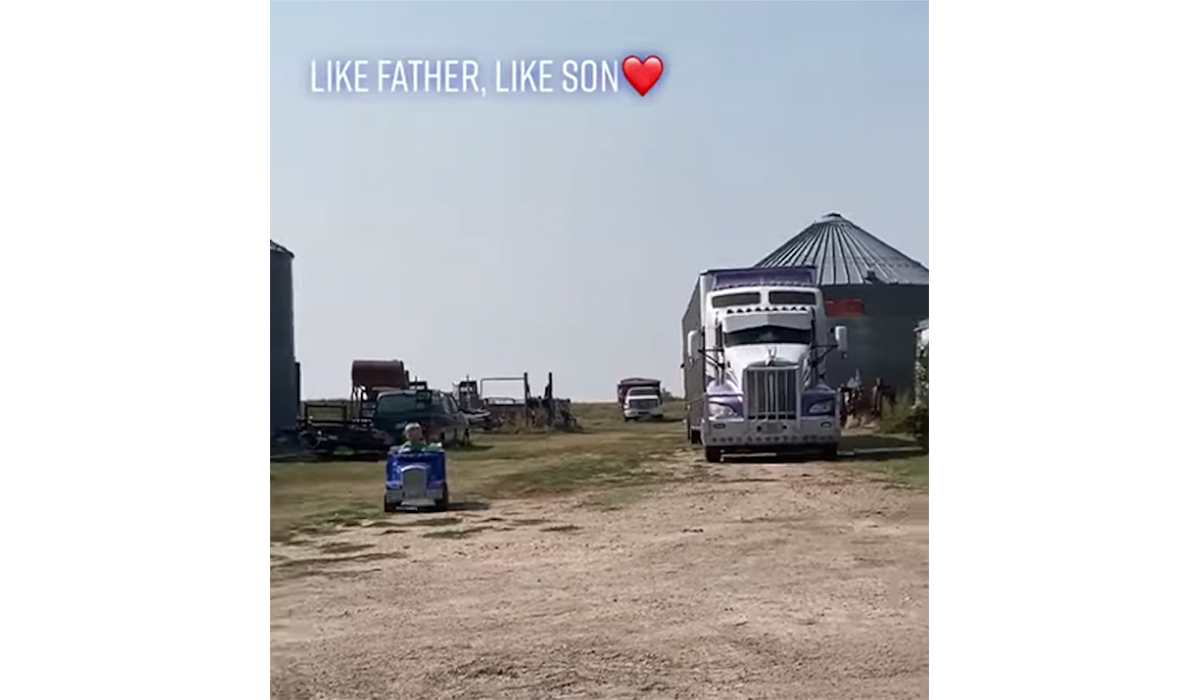 WATCH: Video shows adorable way trucking runs in this family