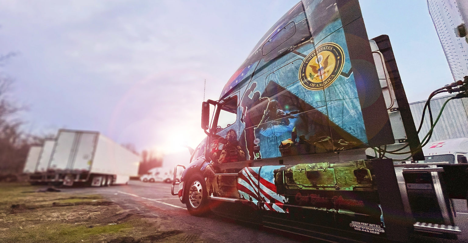 Z Transportation is turning heads with patriotic wrapped trucks, level