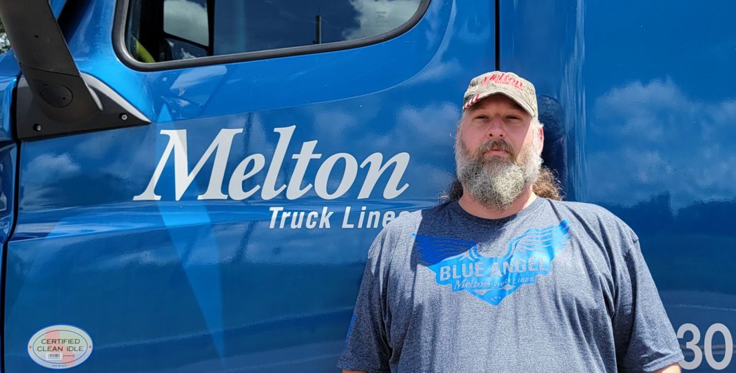 Trucker honored for fighting big rig fire at truck stop