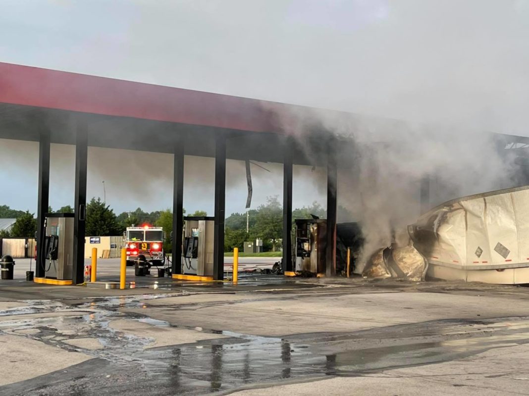 Trucks a total loss after major fire at Tennessee truck stop