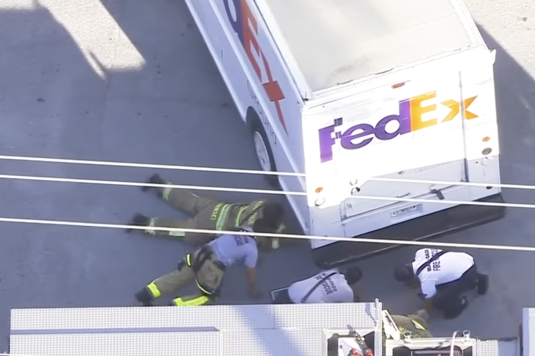 Delivery driver run over by his own truck while attempting a repair