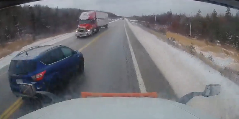 Check out this SUV’s death-defying pass attempt caught on trucker’s dash cam