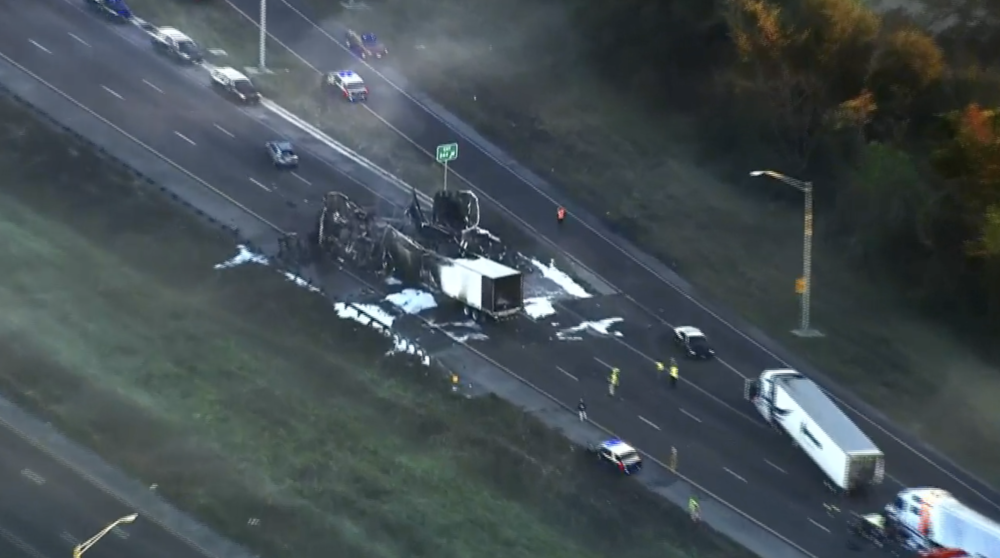 Three dead in fiery 17 vehicle pileup on Florida interstate