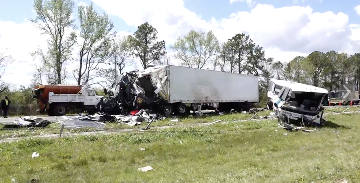 UPDATE: Trucker killed in bus, semi crash that created massive backups 