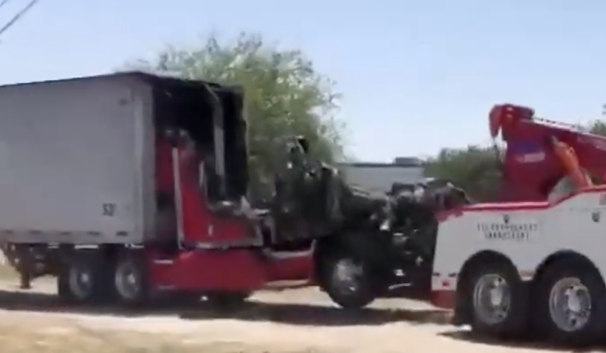 Semi trucks set on fire in Pharr port of entry blockade