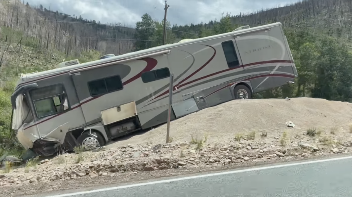 RV driver hauling boat injured after taking runaway ramp in Utah