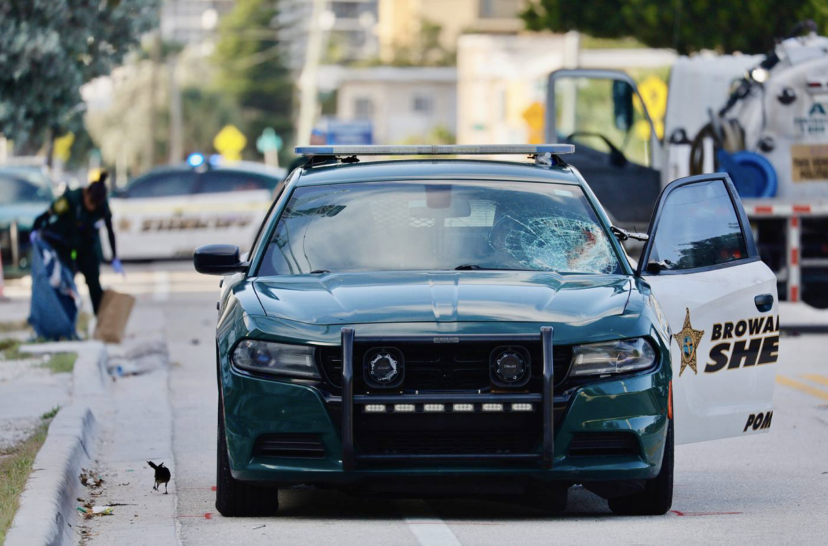 Garbage truck driver seriously injured after stepping in front of oncoming police car