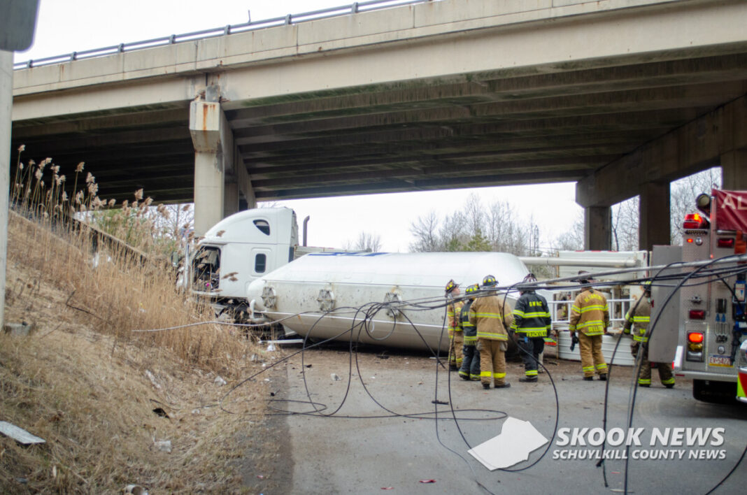 Two Hospitalized After Tractor Trailer Goes Airborne Off Of Overpass 8506