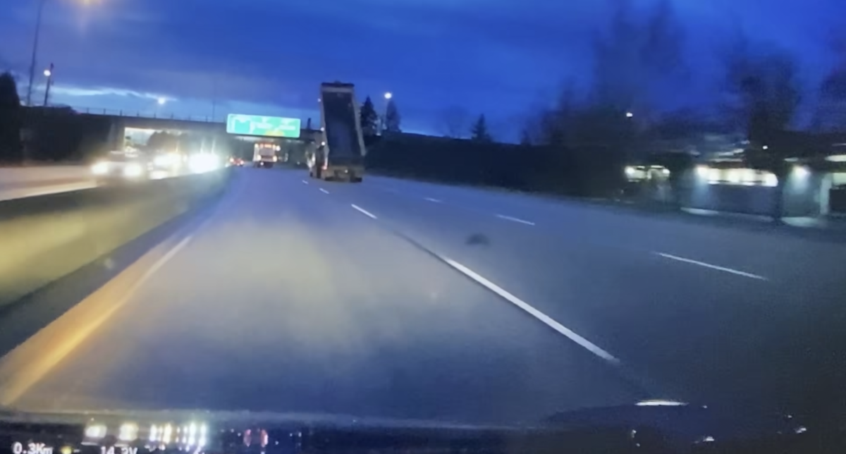 Dash Cam Footage: Truck Driver Gets Sideswiped on the Highway 