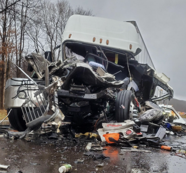 One dead in three truck crash near I80 rest area