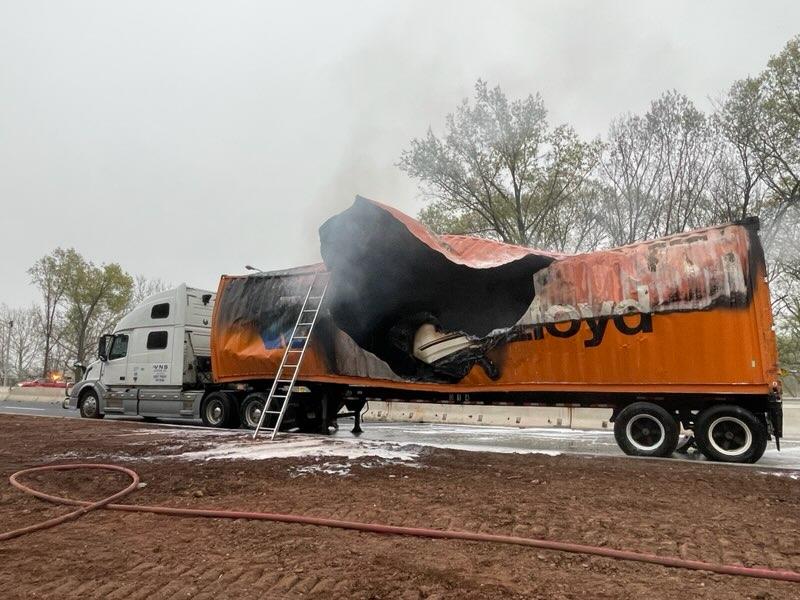 Explosion reported in New Jersey involving truck hauling boat in shipping container