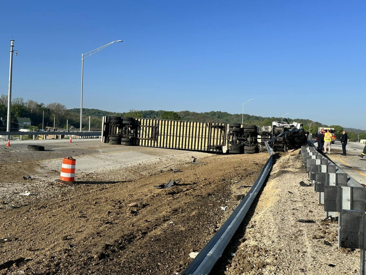 Driver overturns truck with driving instructor on board