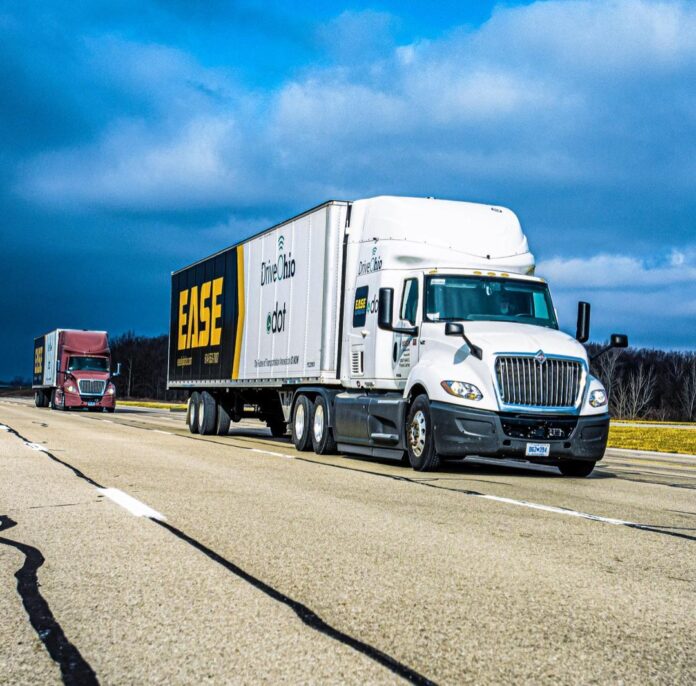 Ohio trucking company to 'first in U.S.' to use platooning to