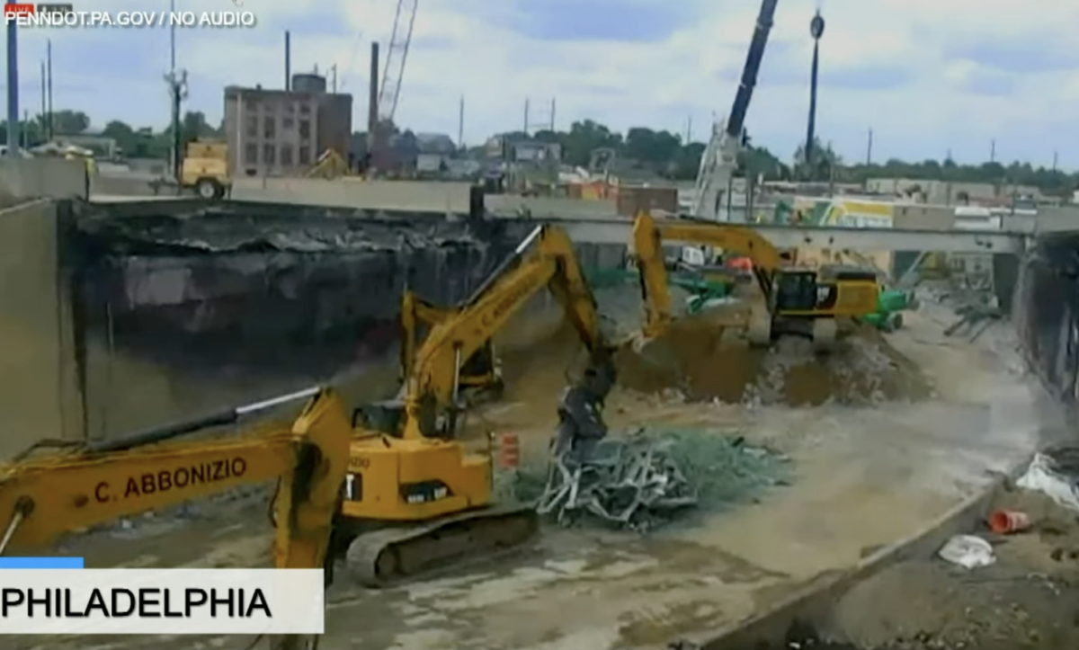 Check out this livestream of the I-95 demolition and rebuild