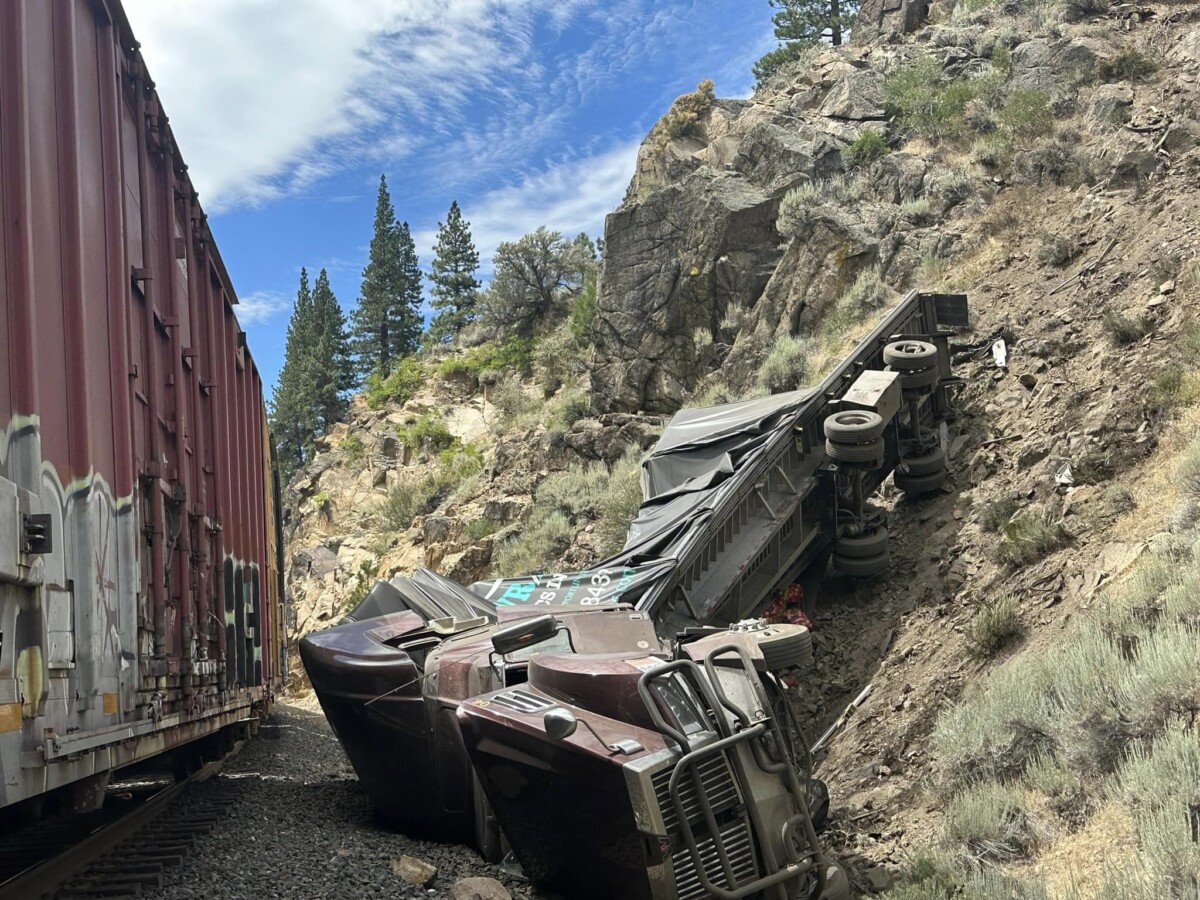 CHP says driver survived wild crash off I-80 down embankment near railroad tracks