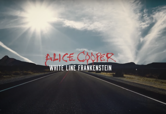 Rocker Alice Cooper debuts truck driving track 'White Line Frankenstein'