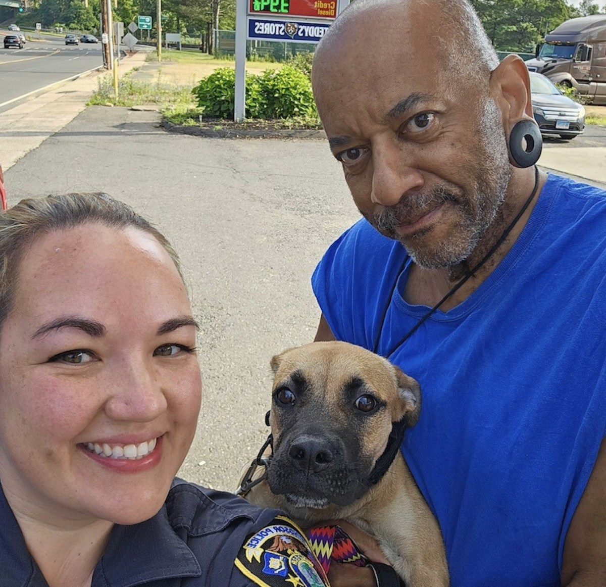 Animal shelter helps reunite trucker and puppy co-pilot after crash