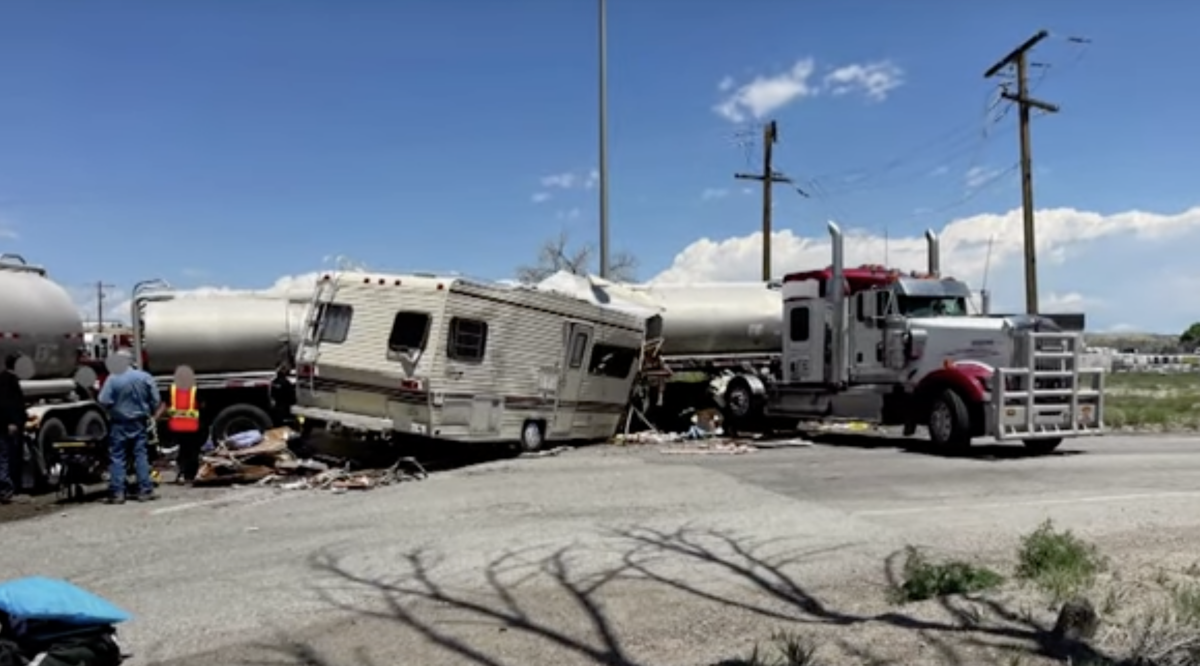 One hospitalized after attempting to pass trucker on right