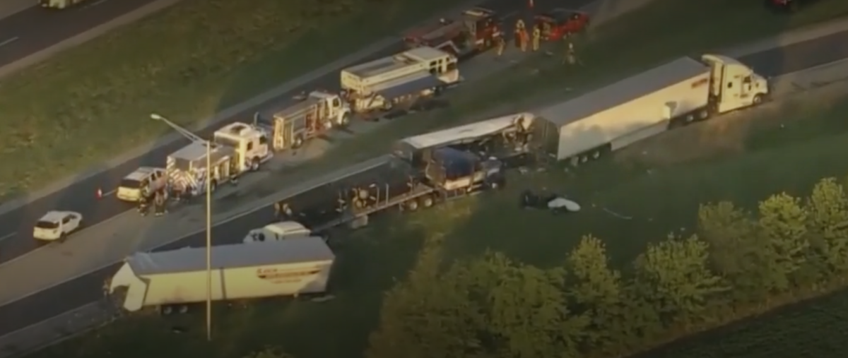 Three dead, 14 injured after bus crashes into rigs parked outside of rest area 