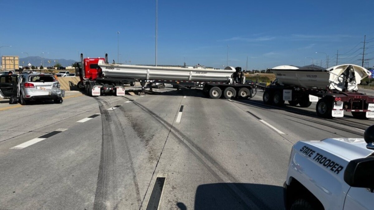 SUV using spare tire causes wreck with tractor trailer creating hours-long backups